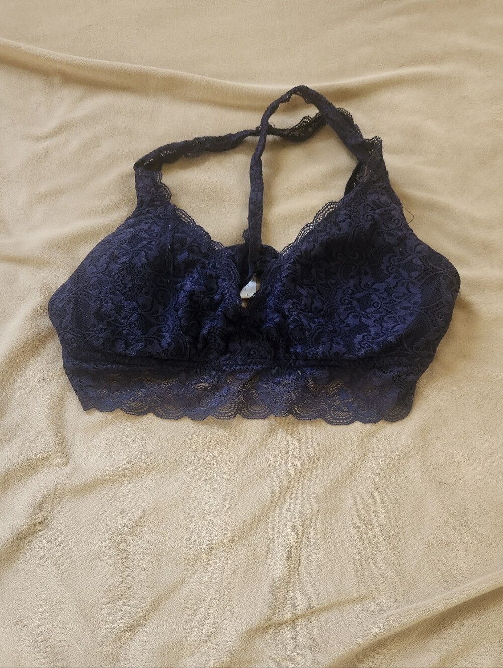 Marilyn Monroe Lace Racerback Bralette - Navy Blue
